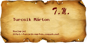 Turcsik Márton névjegykártya