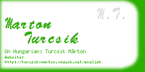 marton turcsik business card